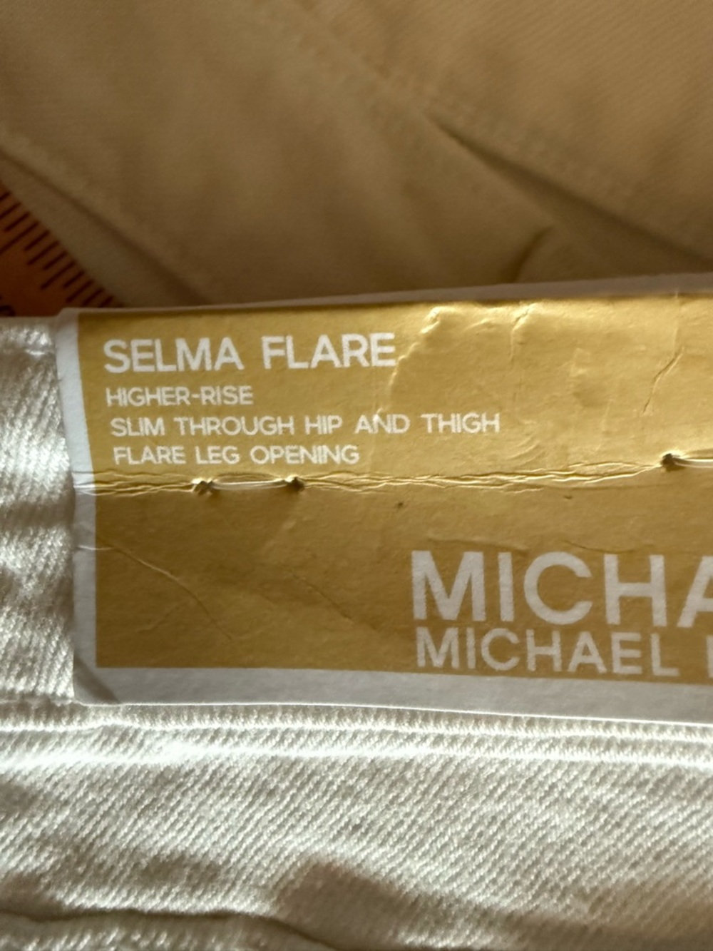 Michael Kors Selma High-Rise White Flare Jeans - Women size 14 NWT - Picture 3 of 6